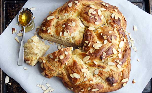 Honey Almond Challah Bread - Homemade Bread Recipes