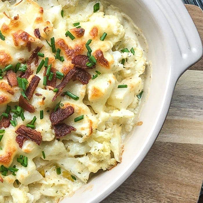 Loaded Cauliflower Au Gratin Keto Recipe Five Spot Green Living