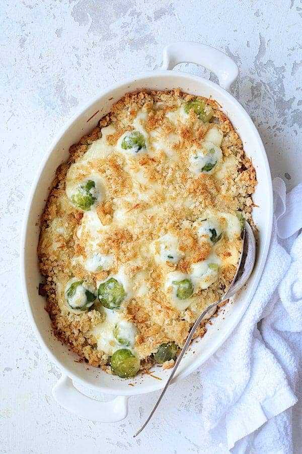 BrusselsSproutsGratinwithBrieandBacon13.jpg Five Spot Green Living
