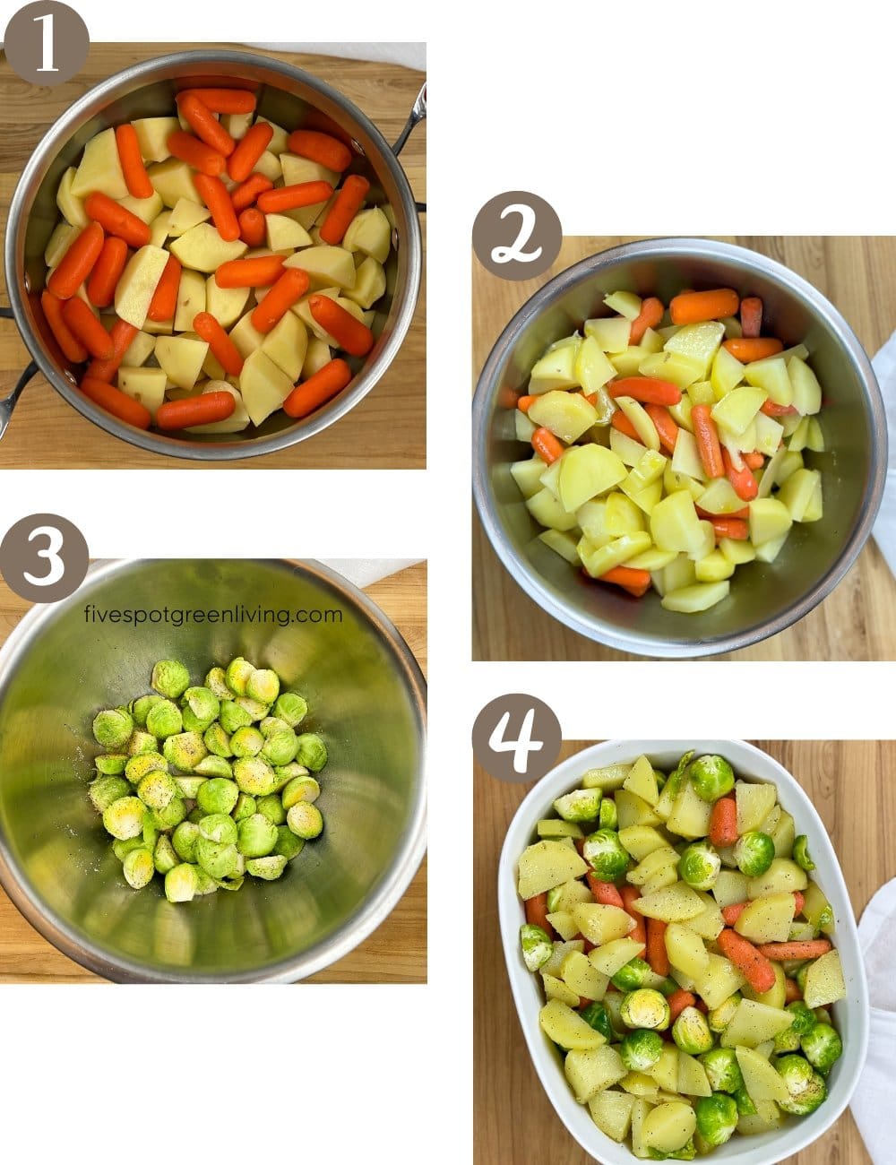 potato vegetable casserole in process