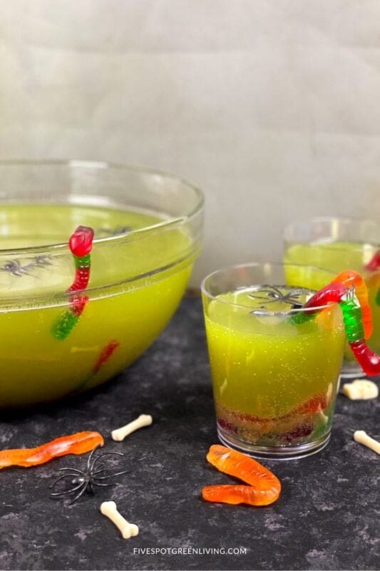 green halloween punch bones