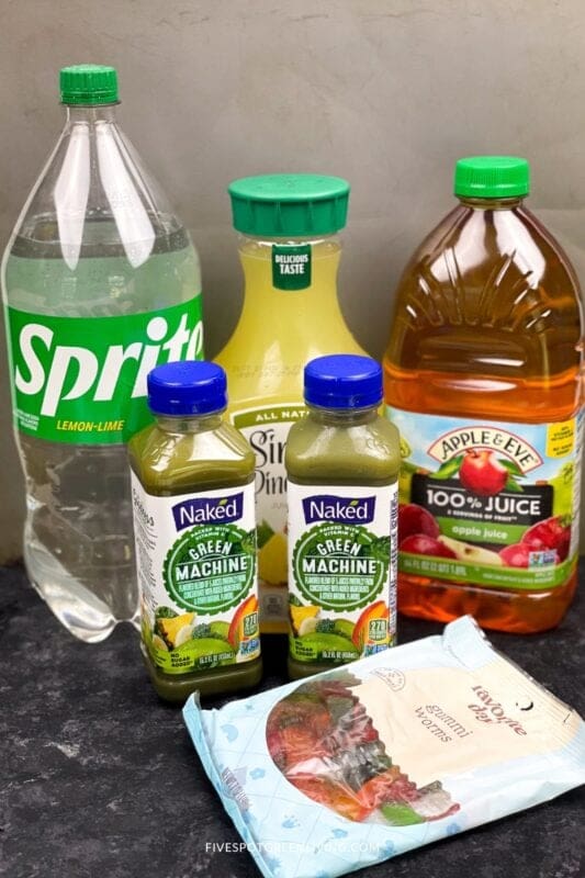 green halloween punch ingredients