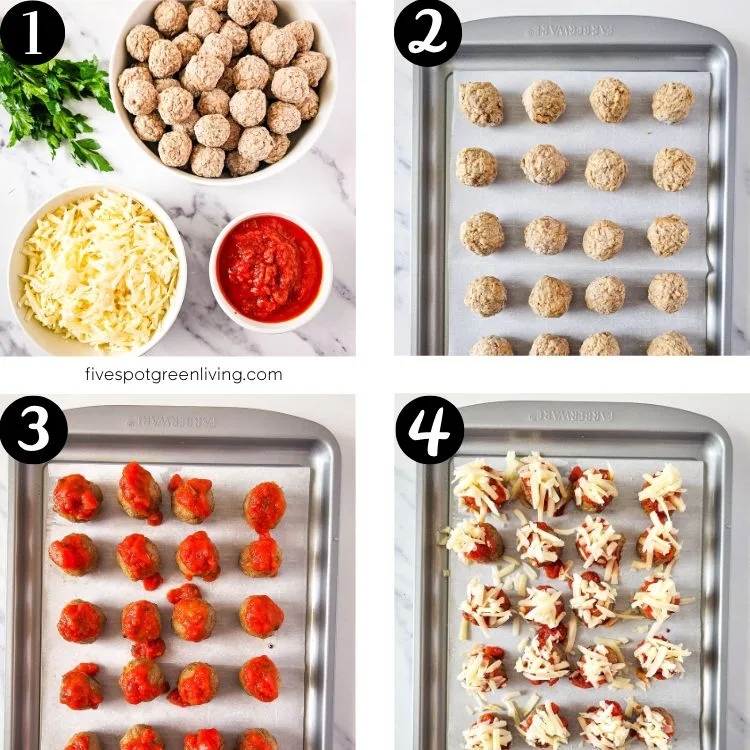 gluten free meatball appetizers in process